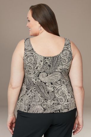 Printed Twinset with Glitter Detail | David's Bridal